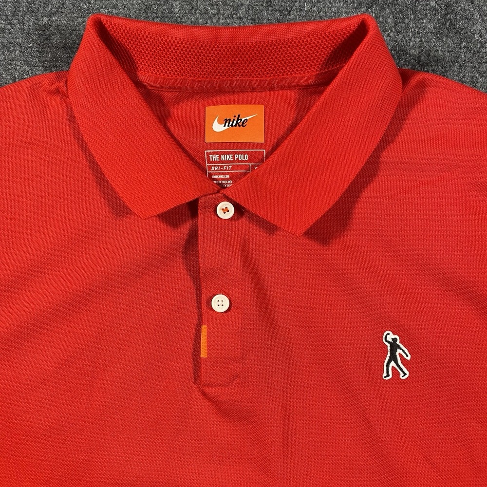 Nike Dri Fit Golf Polo Shirt Mens XL Tiger Woods Embroidered Short Sleeve Knit